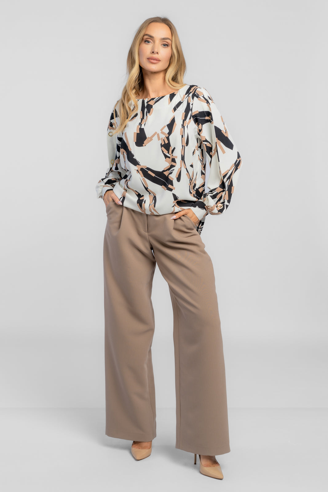 Bluzka VERA śmietankowa print