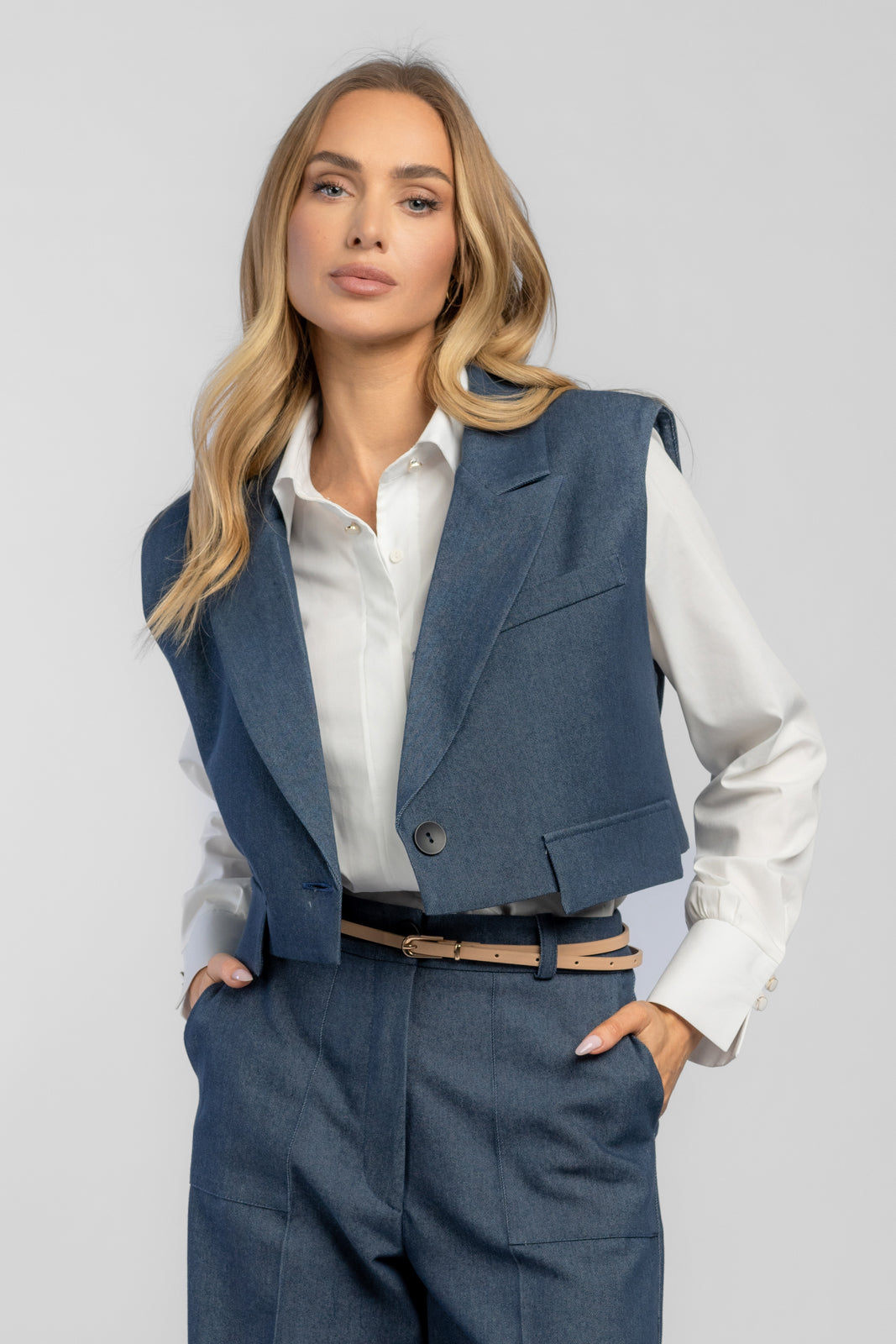 Garnitur damski ELIZABETH niebieski