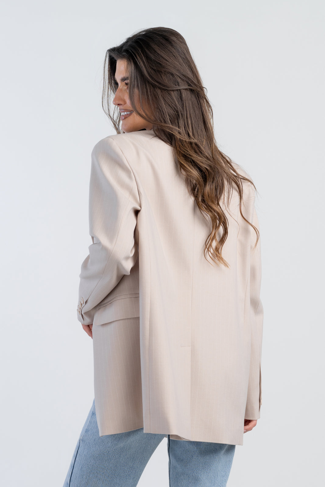 Marynarka ALISON beżowe paski