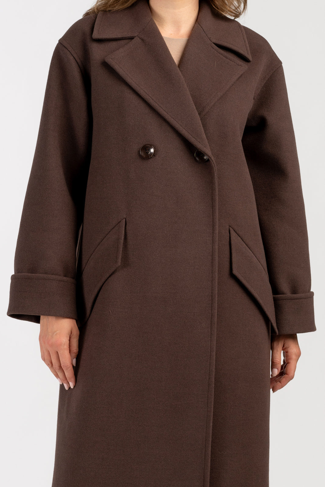 Płaszcz CAMILLA czekoladowy