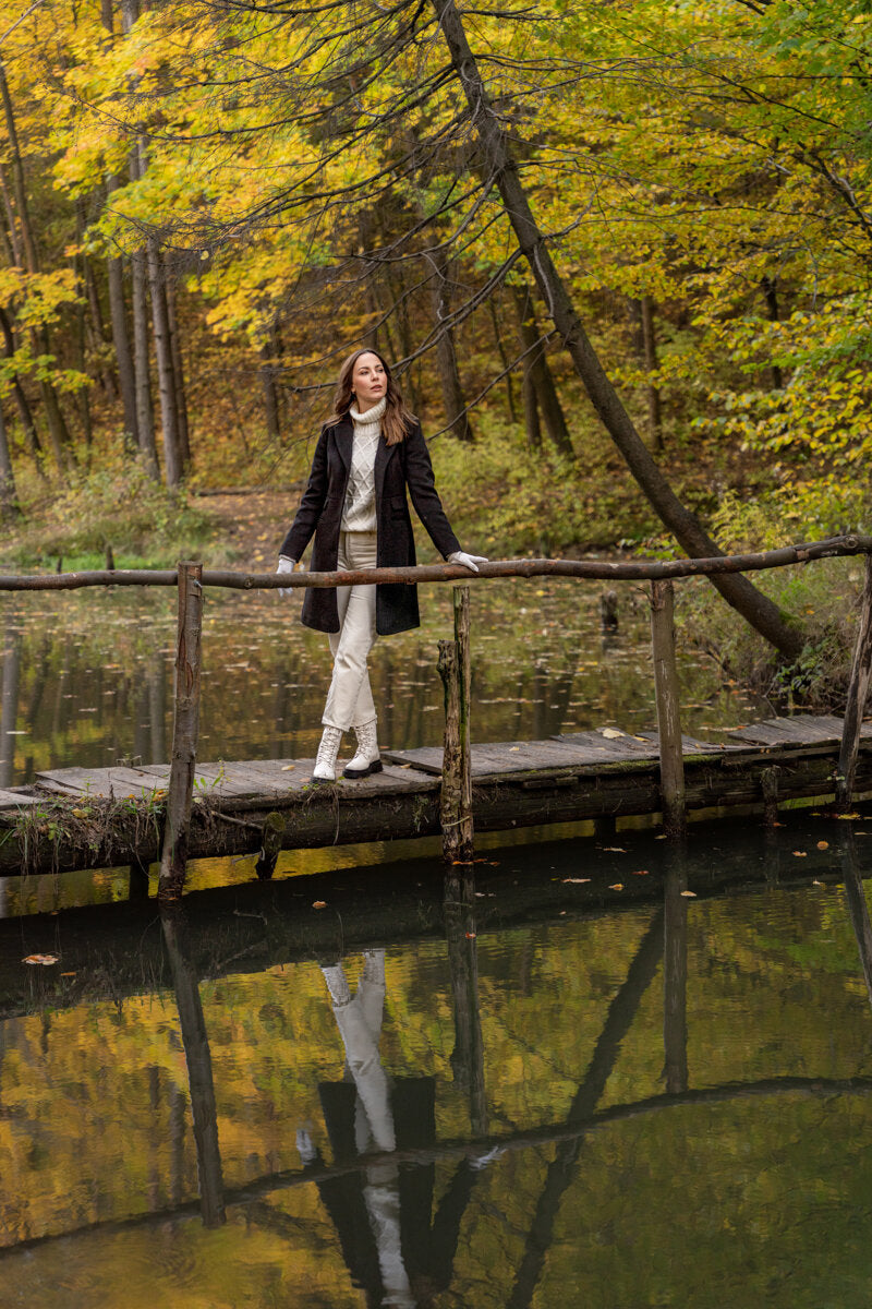 Płaszcz KORNELIA czarny alpaka