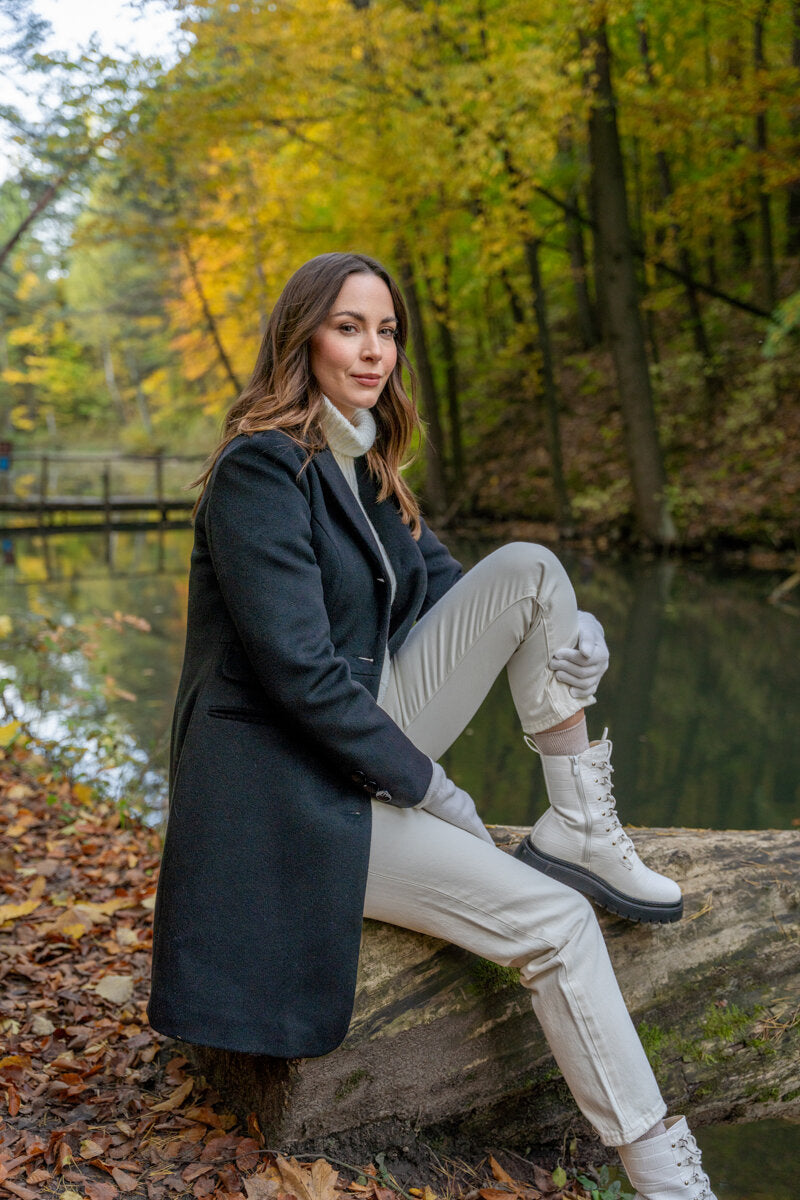 Płaszcz KORNELIA czarny alpaka