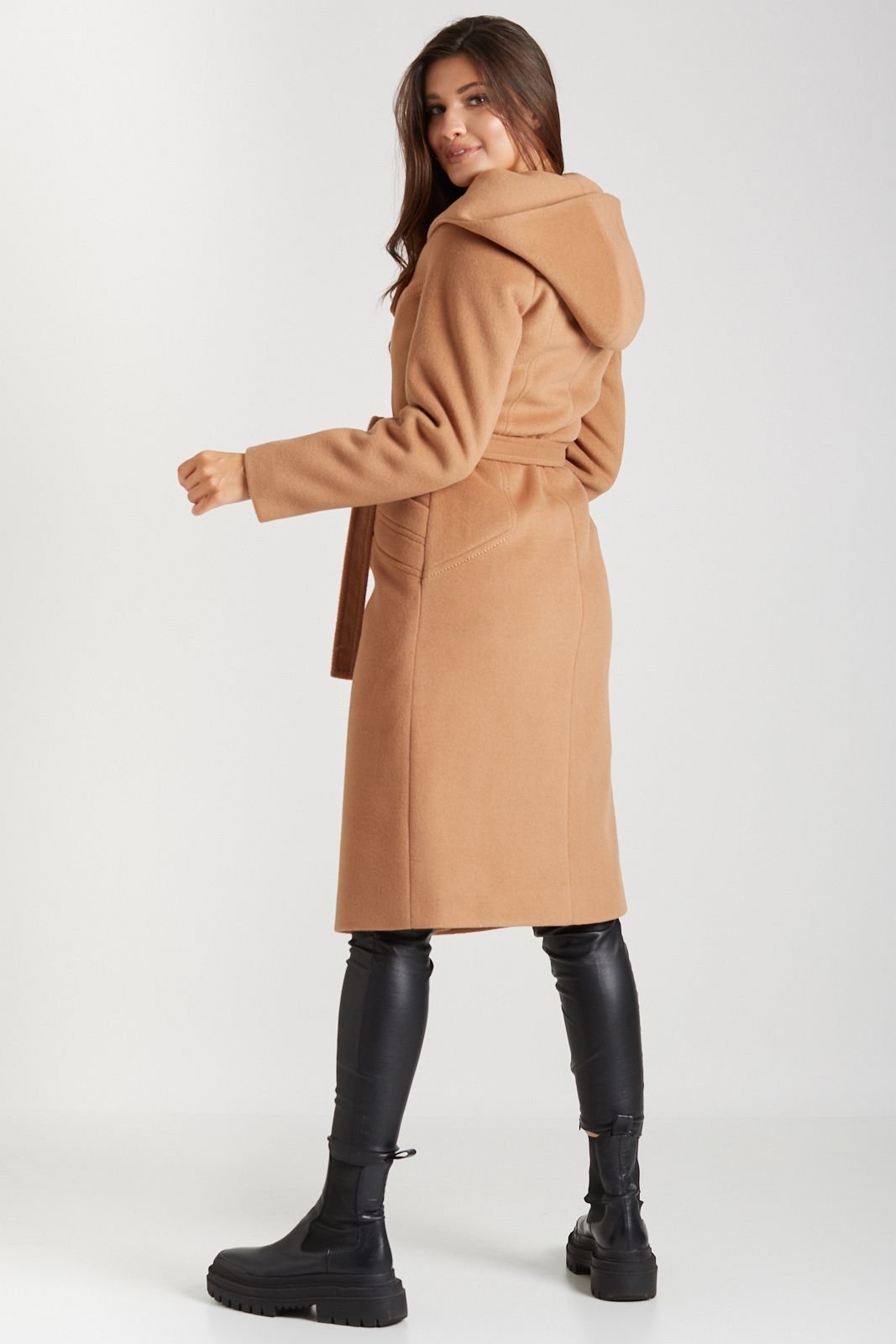 Płaszcz MARIKA camelowy alpaka