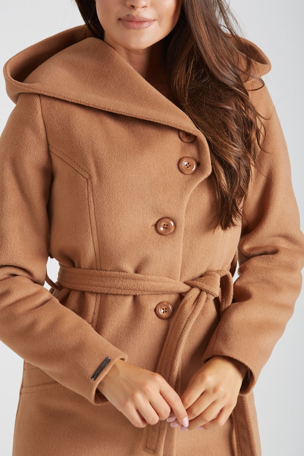 Płaszcz MARIKA camelowy alpaka