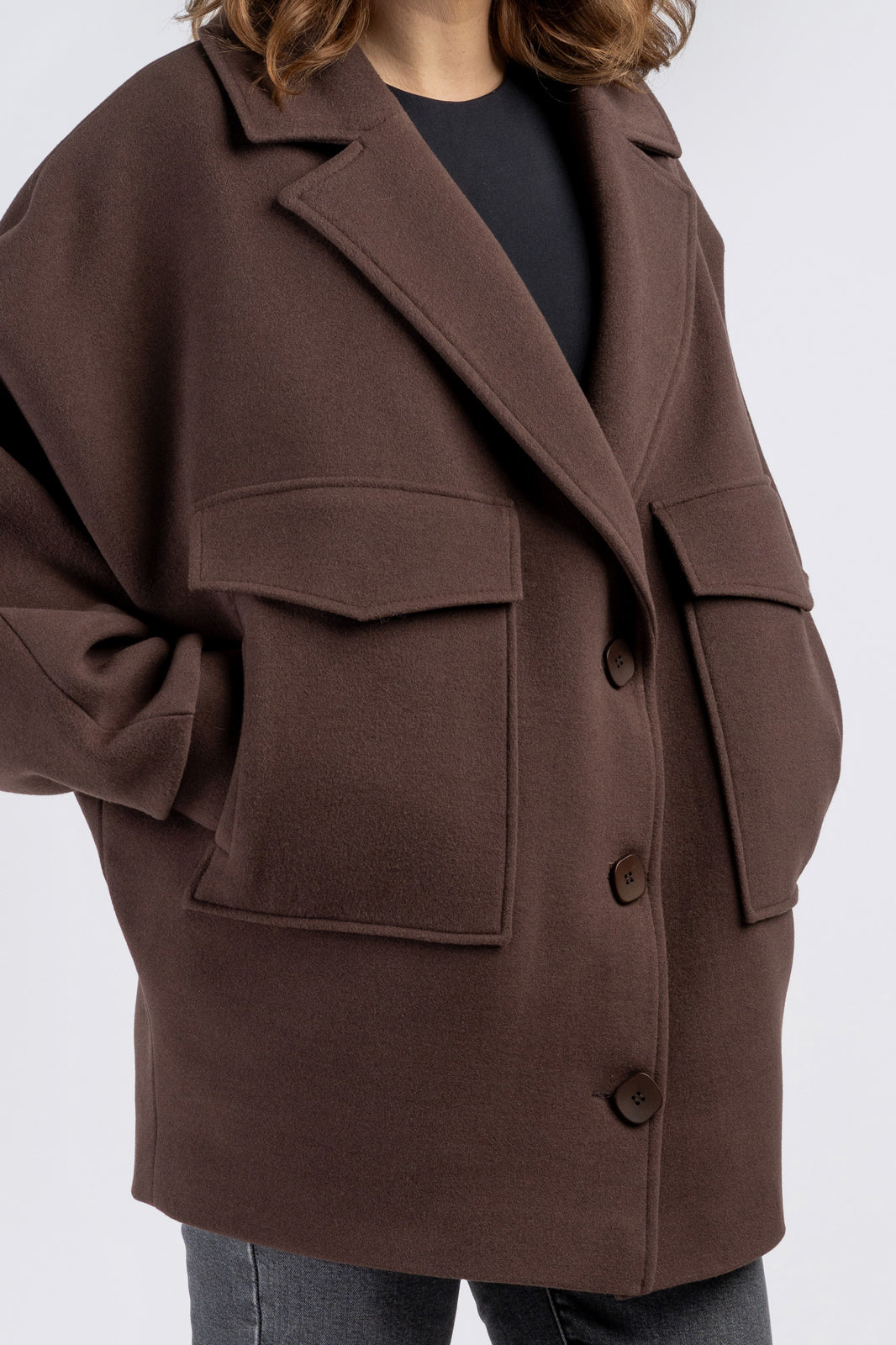 Płaszcz OMENA czekoladowy