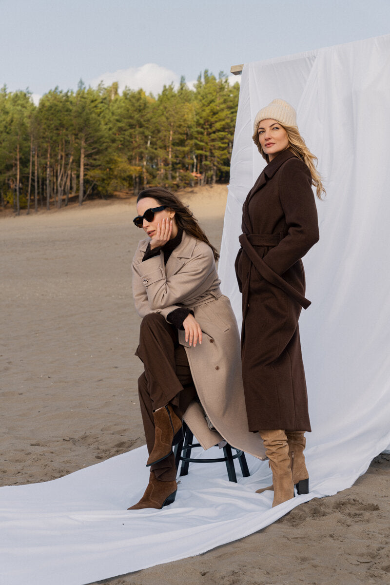 Płaszcz VERONA maxi czekoladowy