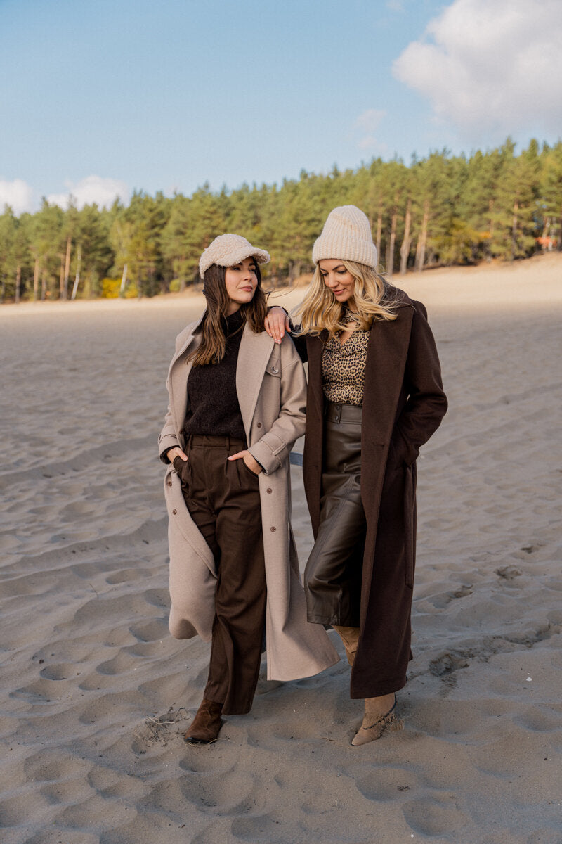 Płaszcz VERONA maxi czekoladowy