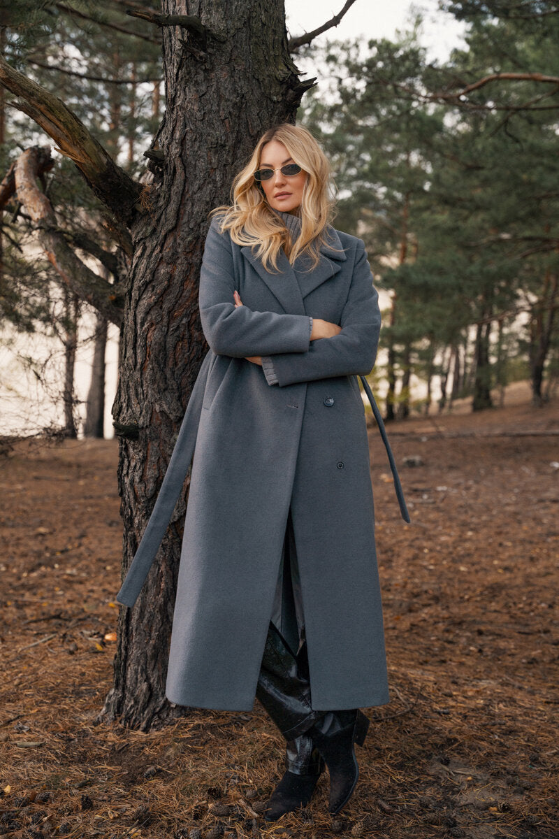 Płaszcz VERONA maxi szary