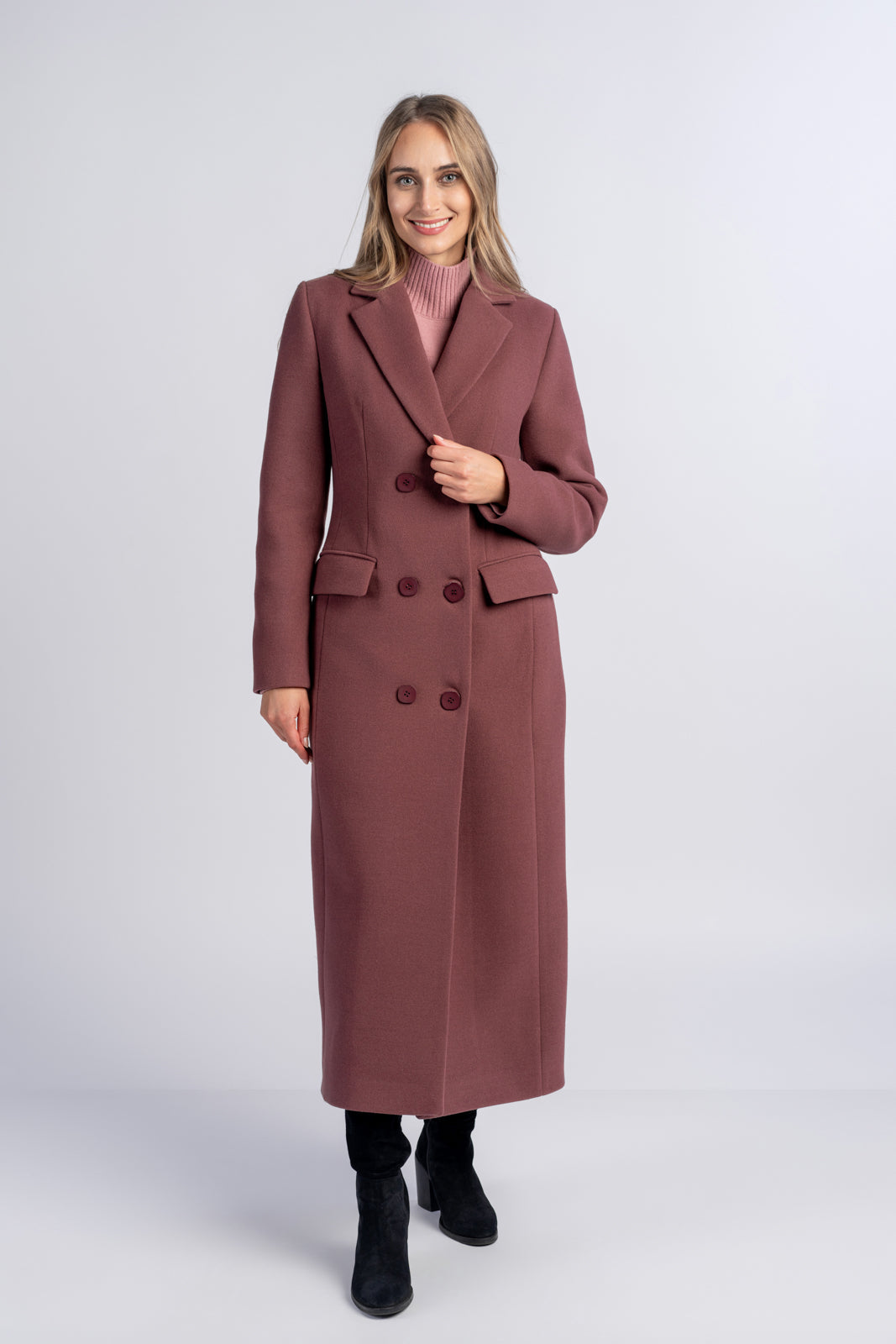 Płaszcz VIVIENNE bordowy