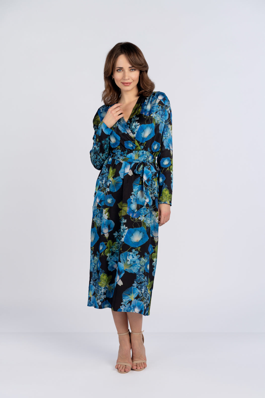 Sukienka SELENA granatowe kwiaty