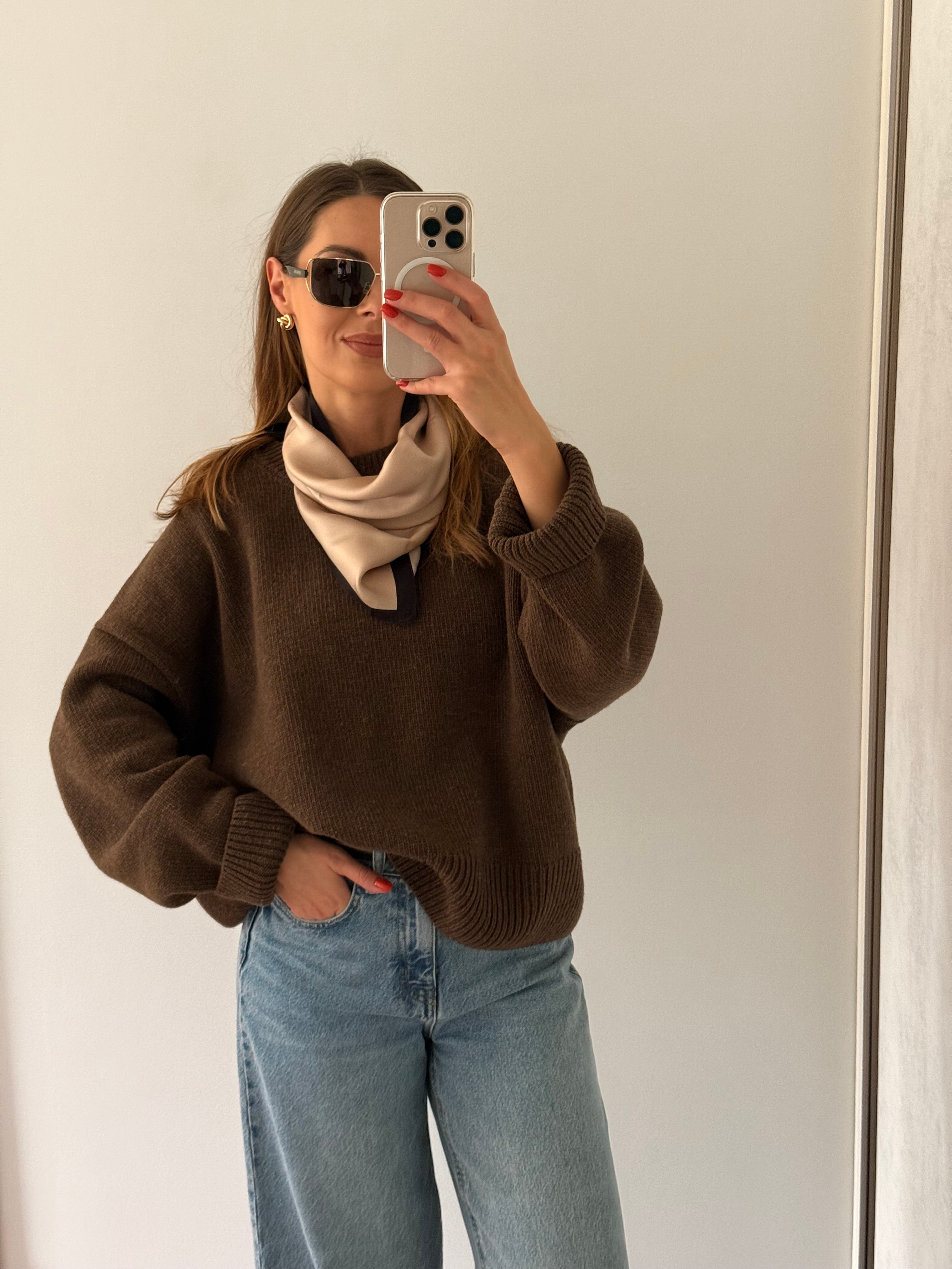 Sweter LIVIA czekoladowy